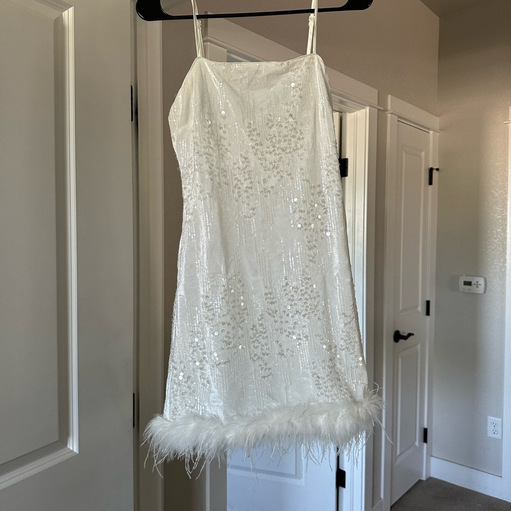 12th Tribe Ivory Sequin Dress